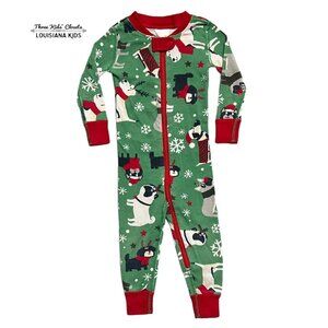 Hanna Andersson Sz 80 (18-24m) Christmas Puppy Dog Sleeper Pajamas